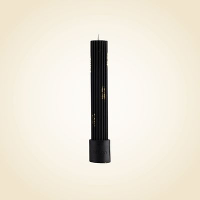 Black Ribbed Havdalah Candle