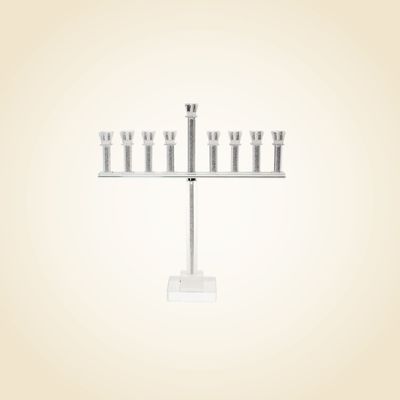 Crystal Menorah with Stones 20"