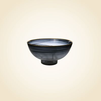 Black Alabaster Salad Bowl