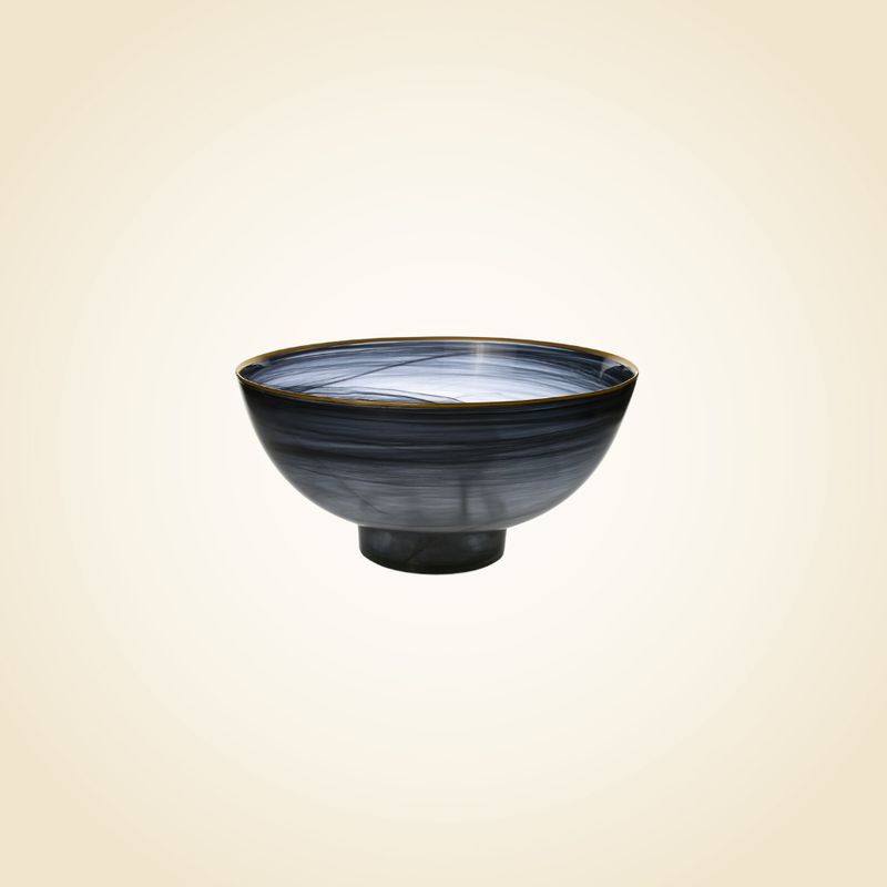 Black Alabaster Salad Bowl
