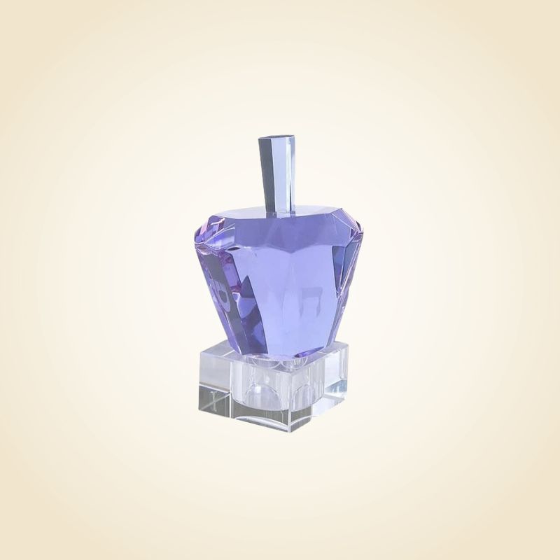 Crystal Lavender Dreidel on Stand