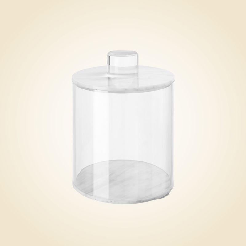 Luxe Round Marble Canister 5"