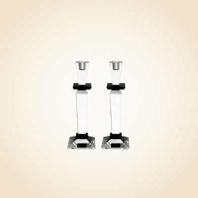 Jerusalem Crystal Smoke Candlesticks