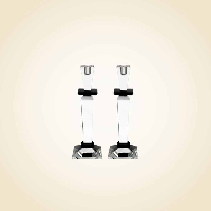 Jerusalem Crystal Smoke Candlesticks