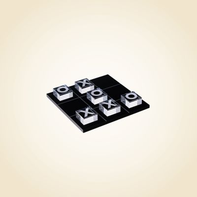Acrylic Tic Tac Toe Black/Clear