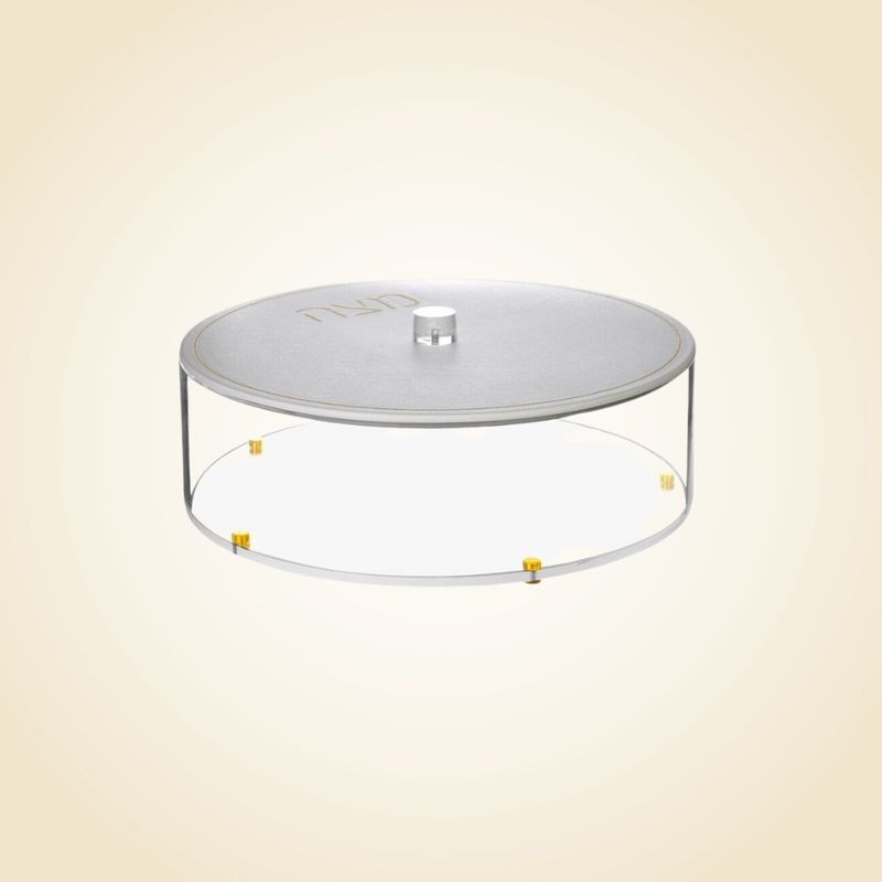 Leather Acrylic Gold Matzah Box
