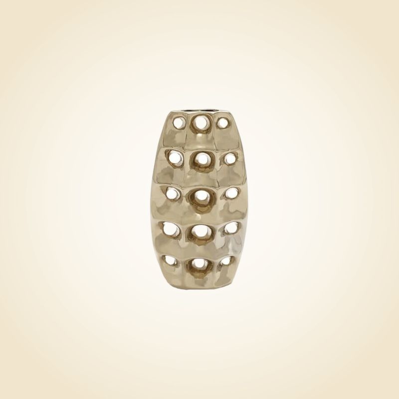 Gold Ceramic Vase 19 x 10