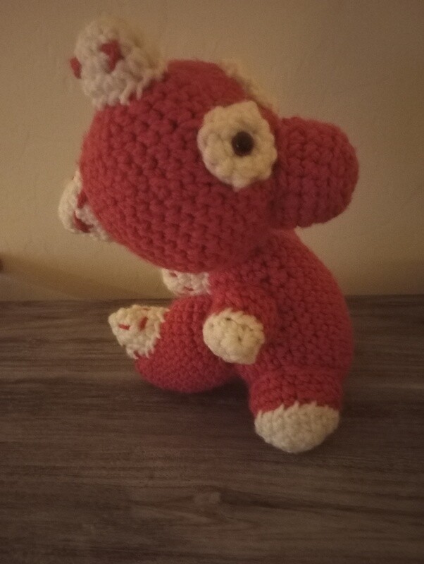 8 inch pink dinosaur