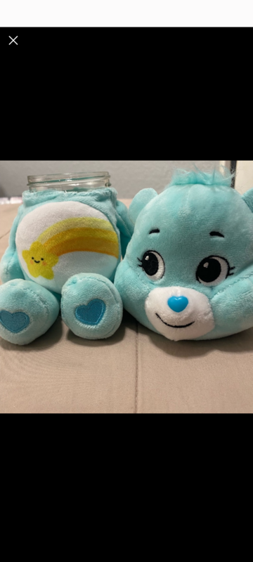 Care bear stash jar