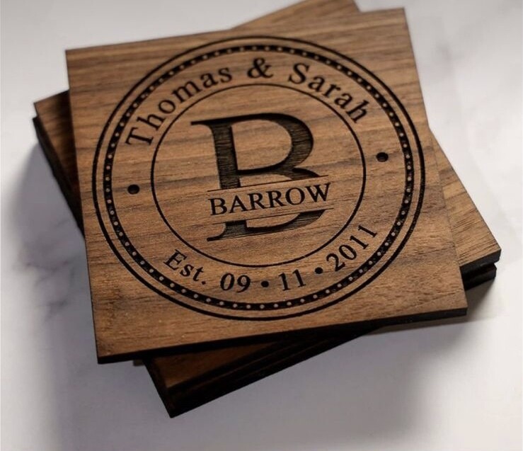 WOODEN COASTERS 3X3