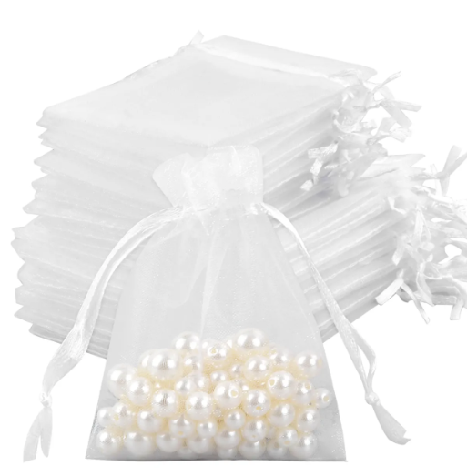 White Organza Bags (Packaging)