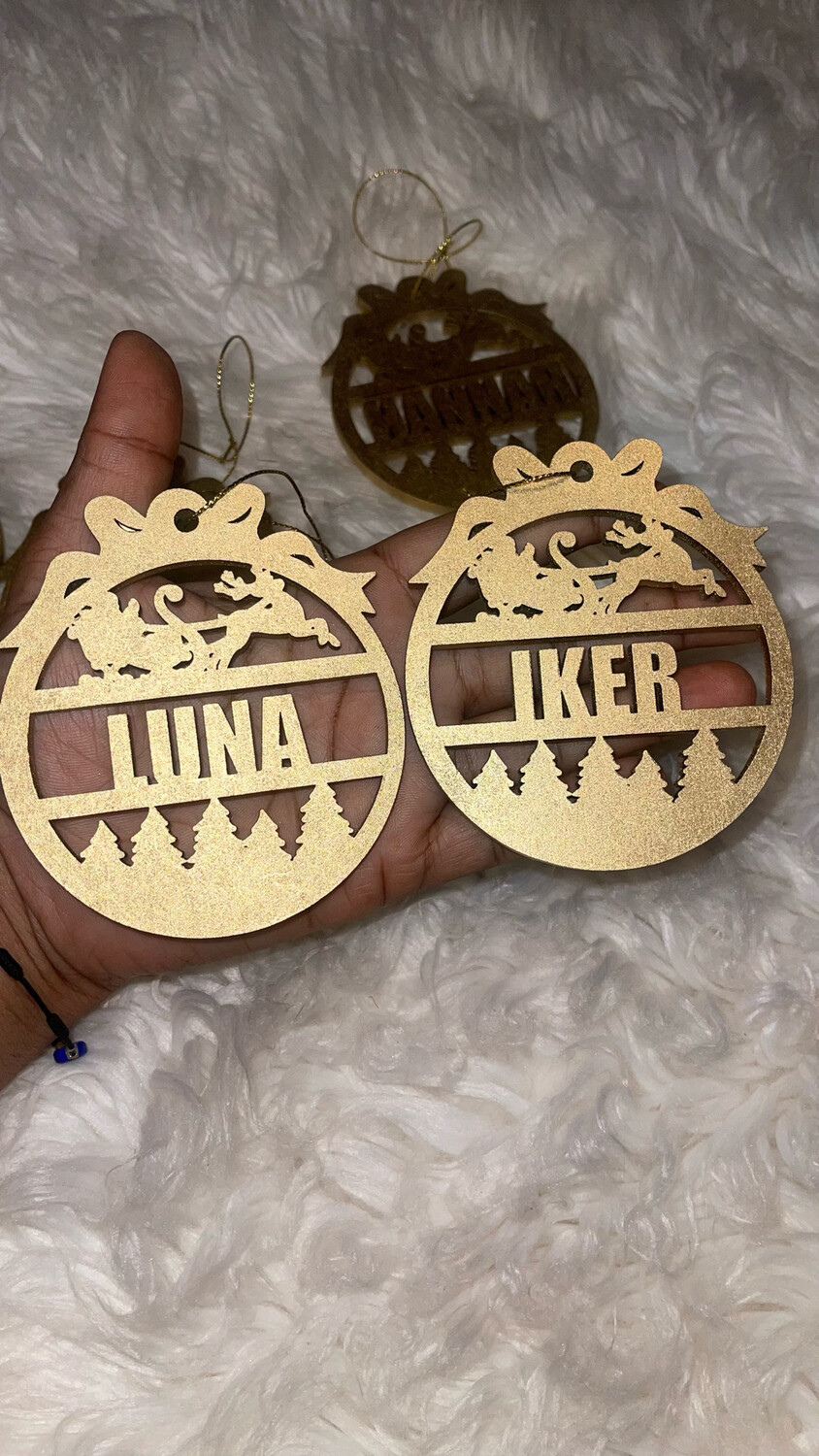 CHRISTMAS NAME ORNAMENTS SINGLE