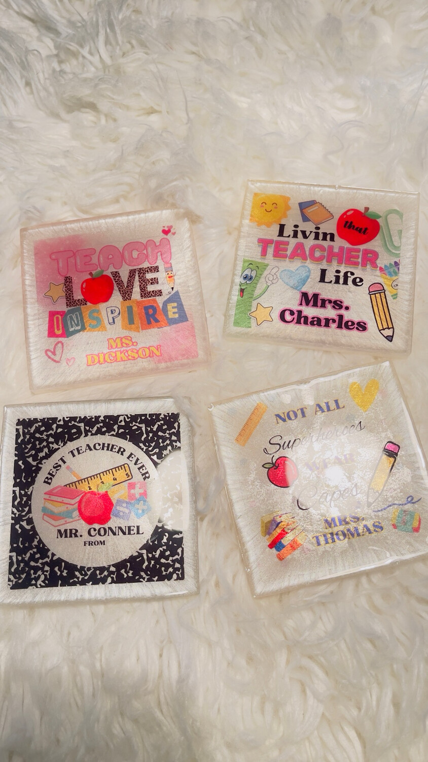 TEACHER COASTERS / PAPER WEIGHTS