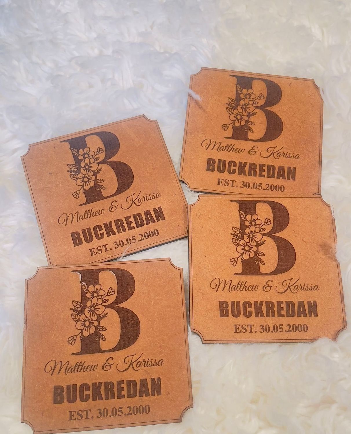 WOODEN COASTERS 3X3