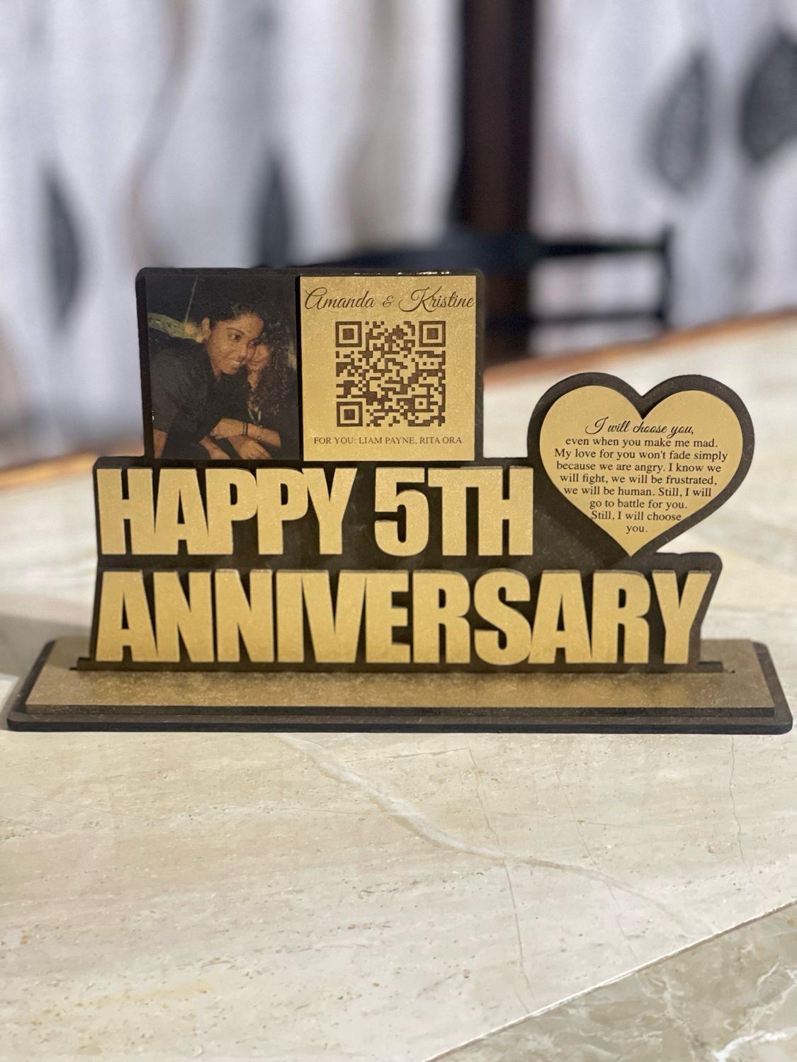 CUSTOM PLAQUE WITH COLORED PHOTO/SOUNDS