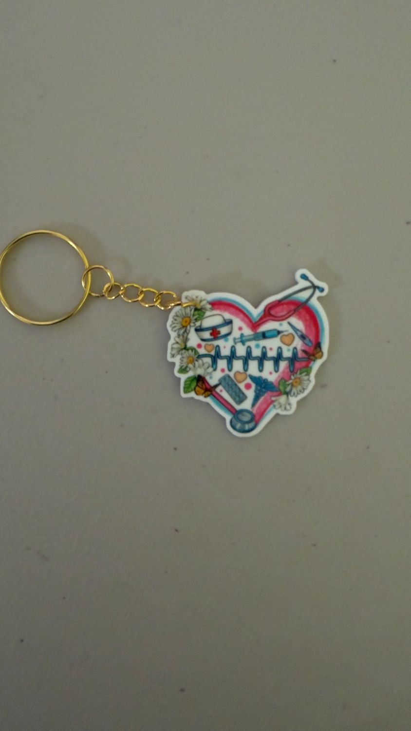 NURSES PRINTED KEYCHAINS