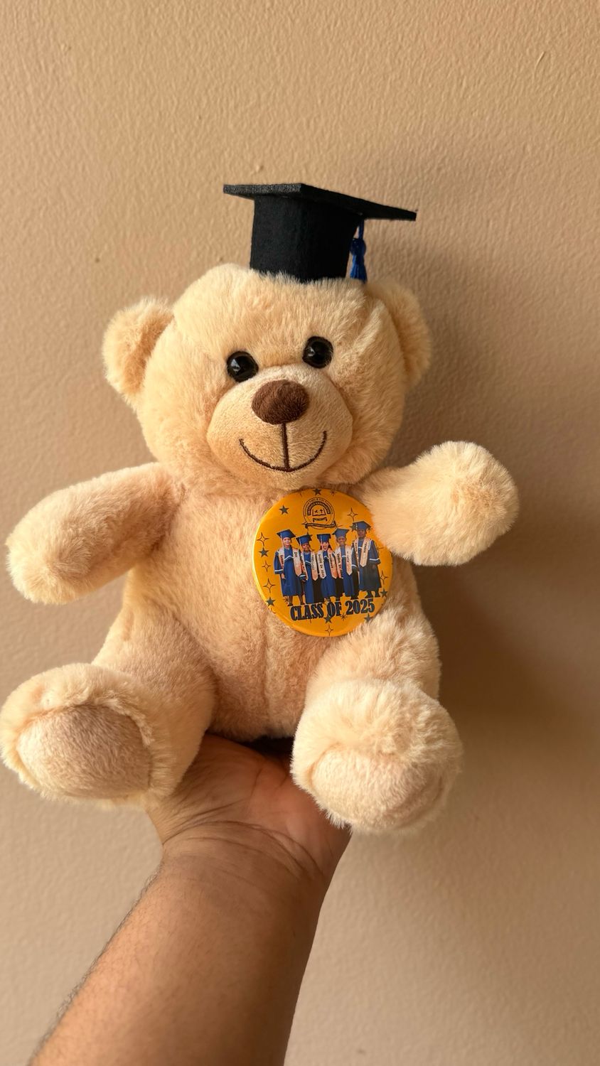 GRAD BEAR WITH CAP &amp; BUTTON