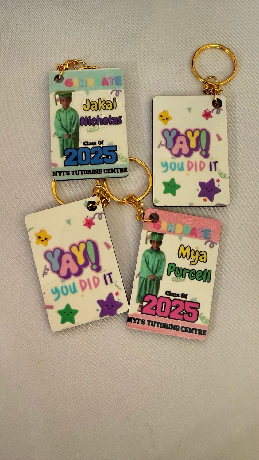 GRAD PHOTO KEYCHAINS