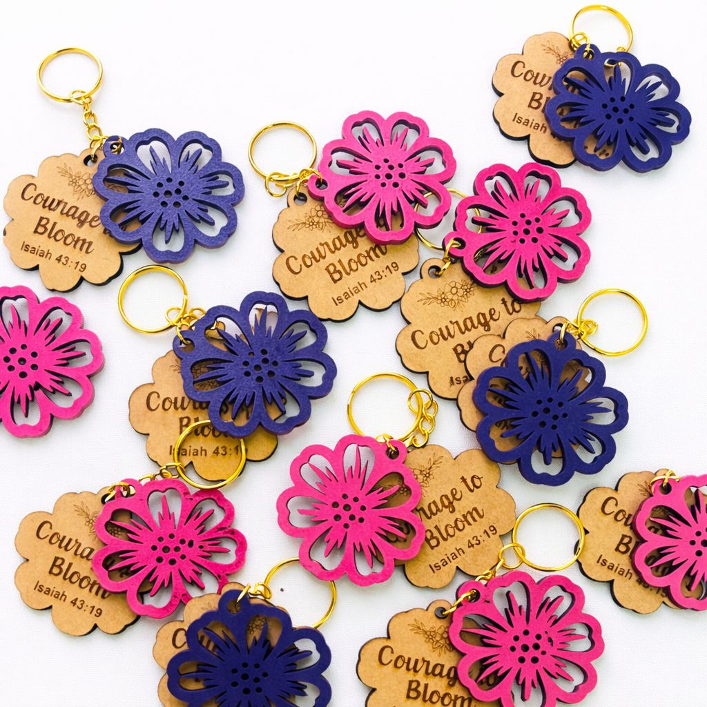 Double Layered Floral Keychain