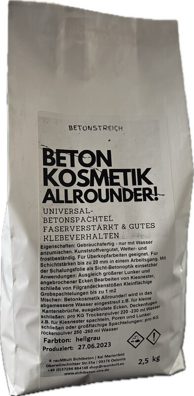 Betonkosmetik AllROUNDER- Spezial Betonspachtel