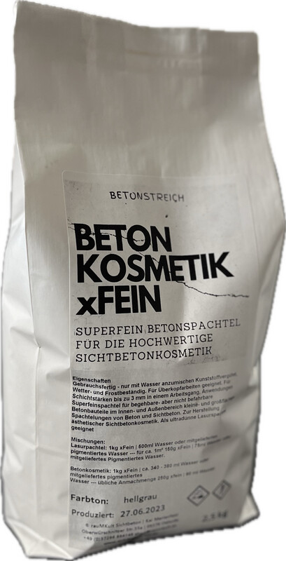 Betonkosmetik xFein 2.0 -  extra Feinspachtel