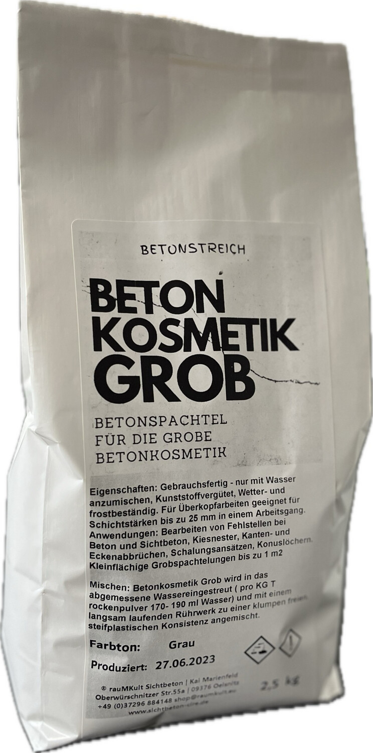 Betonkosmetik Grob- Spezial Betonspachtel - begehbar