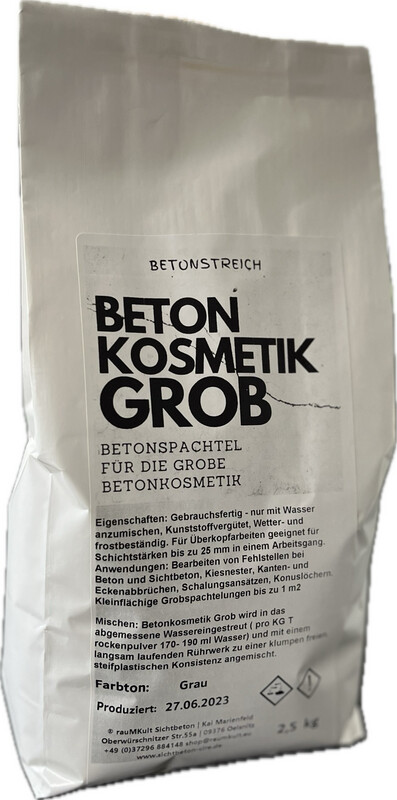Betonkosmetik Grob- Spezial Betonspachtel - begehbar