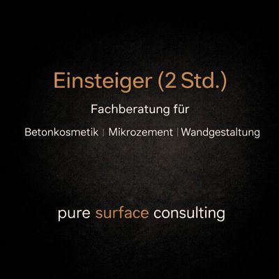 Digitale Fachberatung Einsteiger für Betonkosmetik, Mikrozement und kreative Wandgestaltung bei rauMKult®