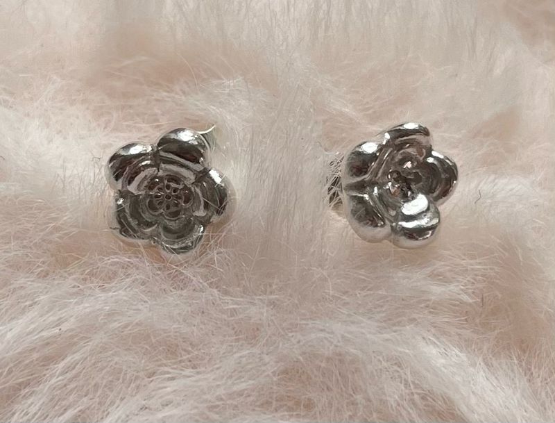 3D Flower Stud Earrings