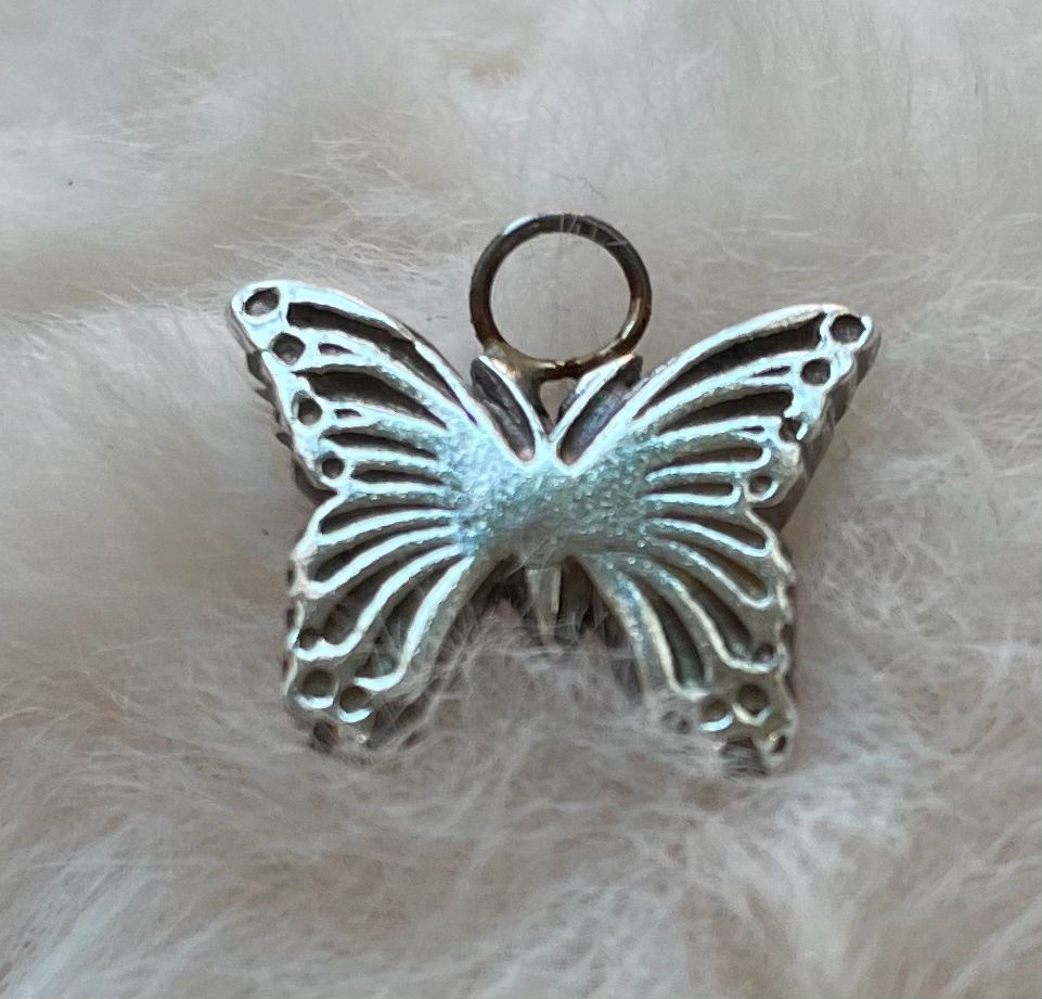 Silver butterfly pendant