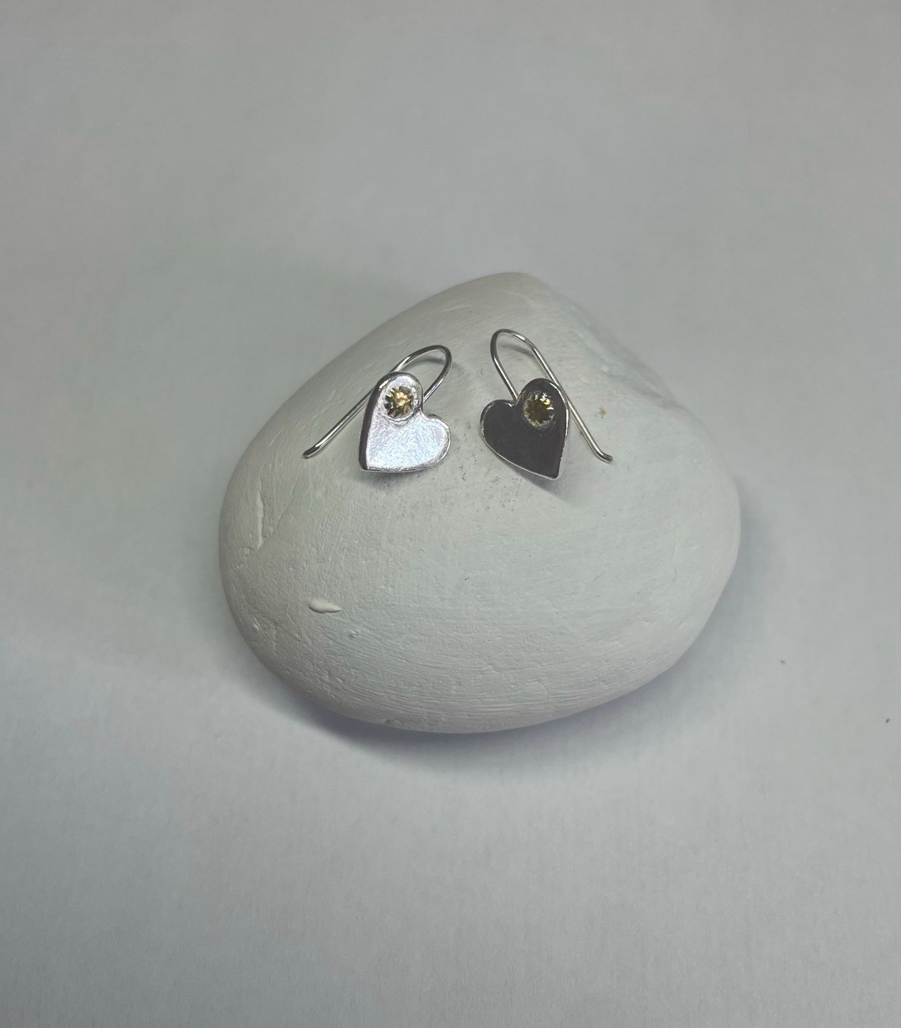 Heart Silver And Gold Earrings