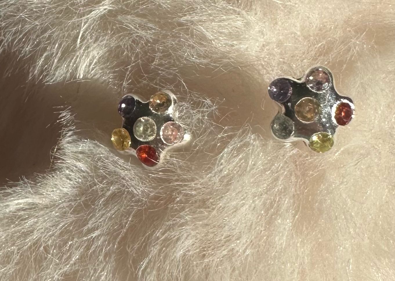 Flower Gem Studs