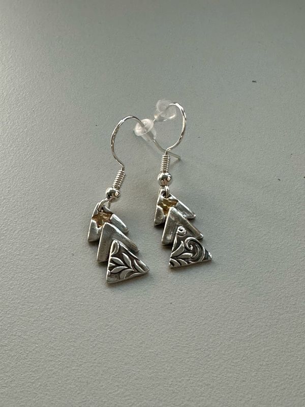 Tiny Christmas Tree Earrings