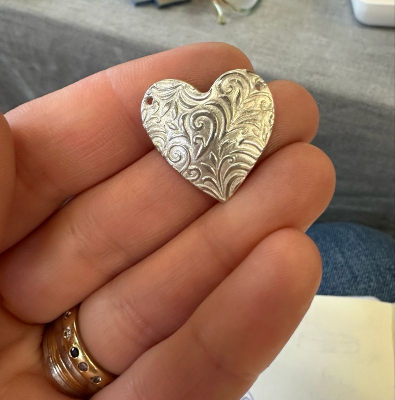 Patterned Heart Necklace