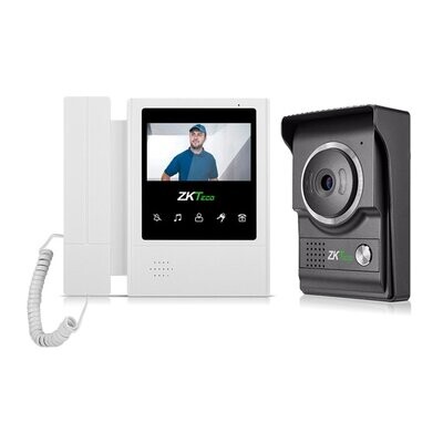 Kit Videoportero Intercomunicador con Monitor LCD de 4.3 Pulgadas, Timbre de Video con Cámara y Sistema de Vision Nocturna