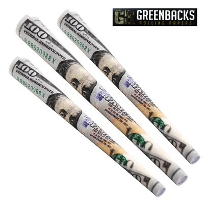 Greenbacks® $100 Bill Pre-rolled Cones