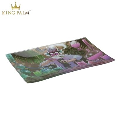 King Palm®  Mad Scientist Shatter-Resistant Glass Tray