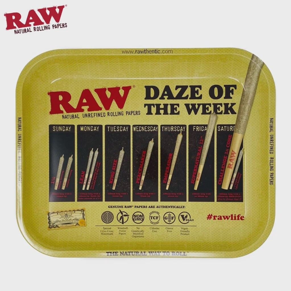 Raw® Daze of the Week Rolling Tray