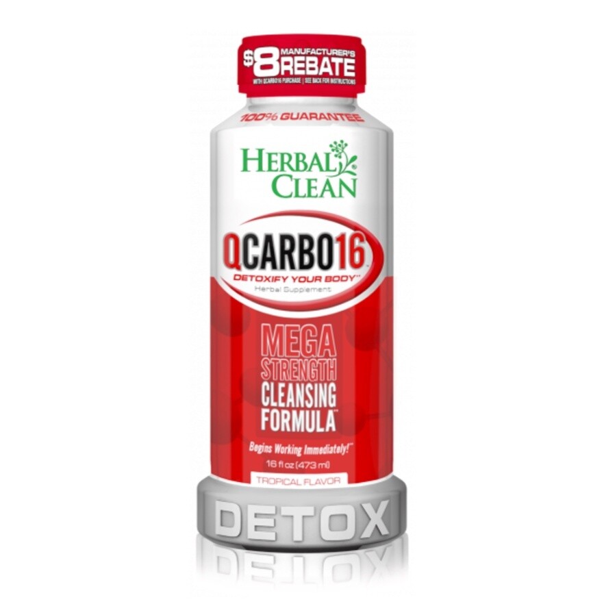 Herbal Clean® QCarbo™ Detox, Size: 16 ounces, Flavor: Tropical