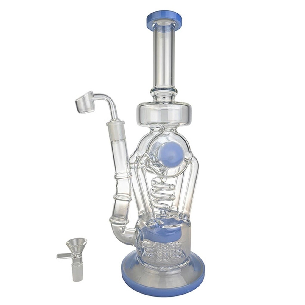 Quad Intake Multi Barrel Perc Water Pipe Recycler