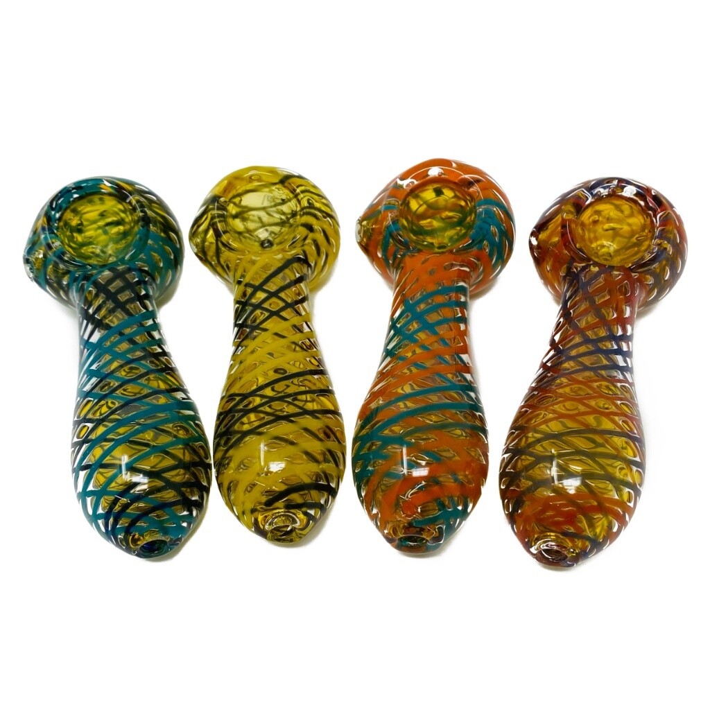 Multi-color Crosshatch Dry Pipe, Color: Assorted Colors