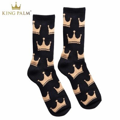 King Palm® Crown Socks, Color: Black