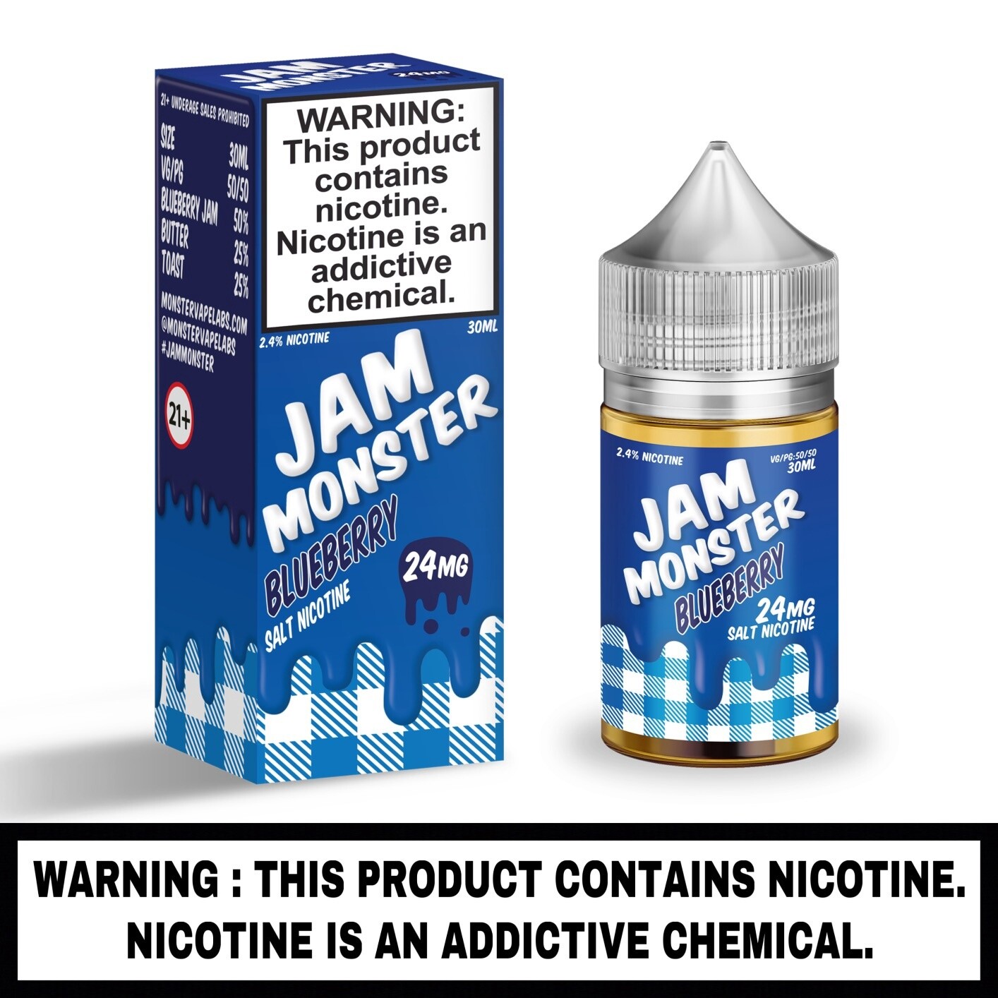 Jam Monster® Salt E-liquid, Flavor: Banana, Nicotine Strength: 24 mg