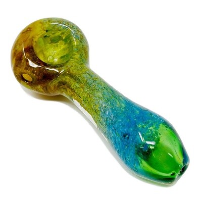 Silver Fumed & Green Frit Dry Pipe