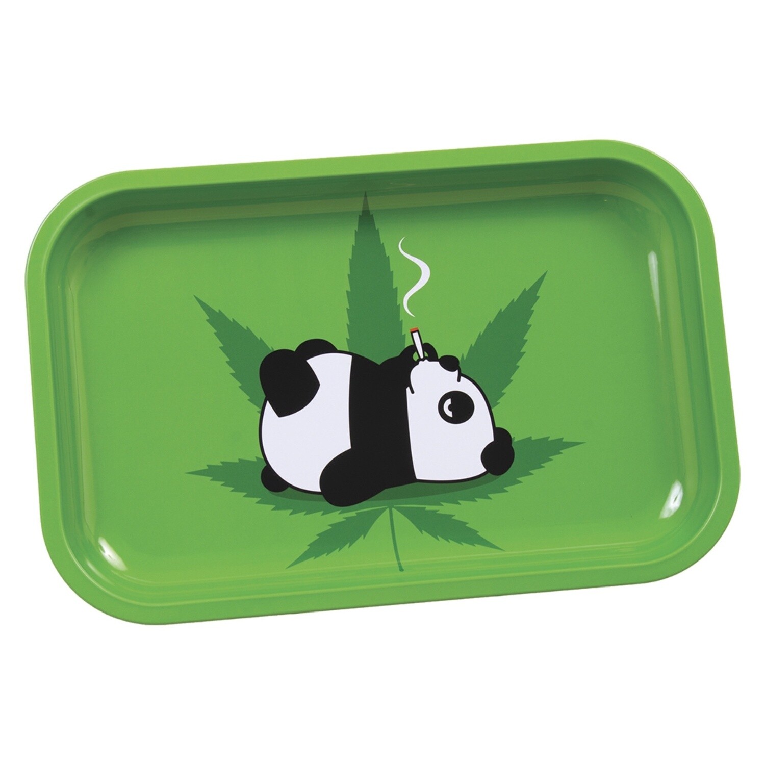 Smoking Panda Rolling Tray, Size: Medium