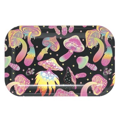 Dancing Shrooms Rolling Tray, Size: Medium