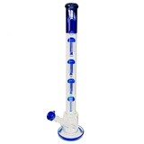 Quad Tree Perc Straight Tube, Color: Blue