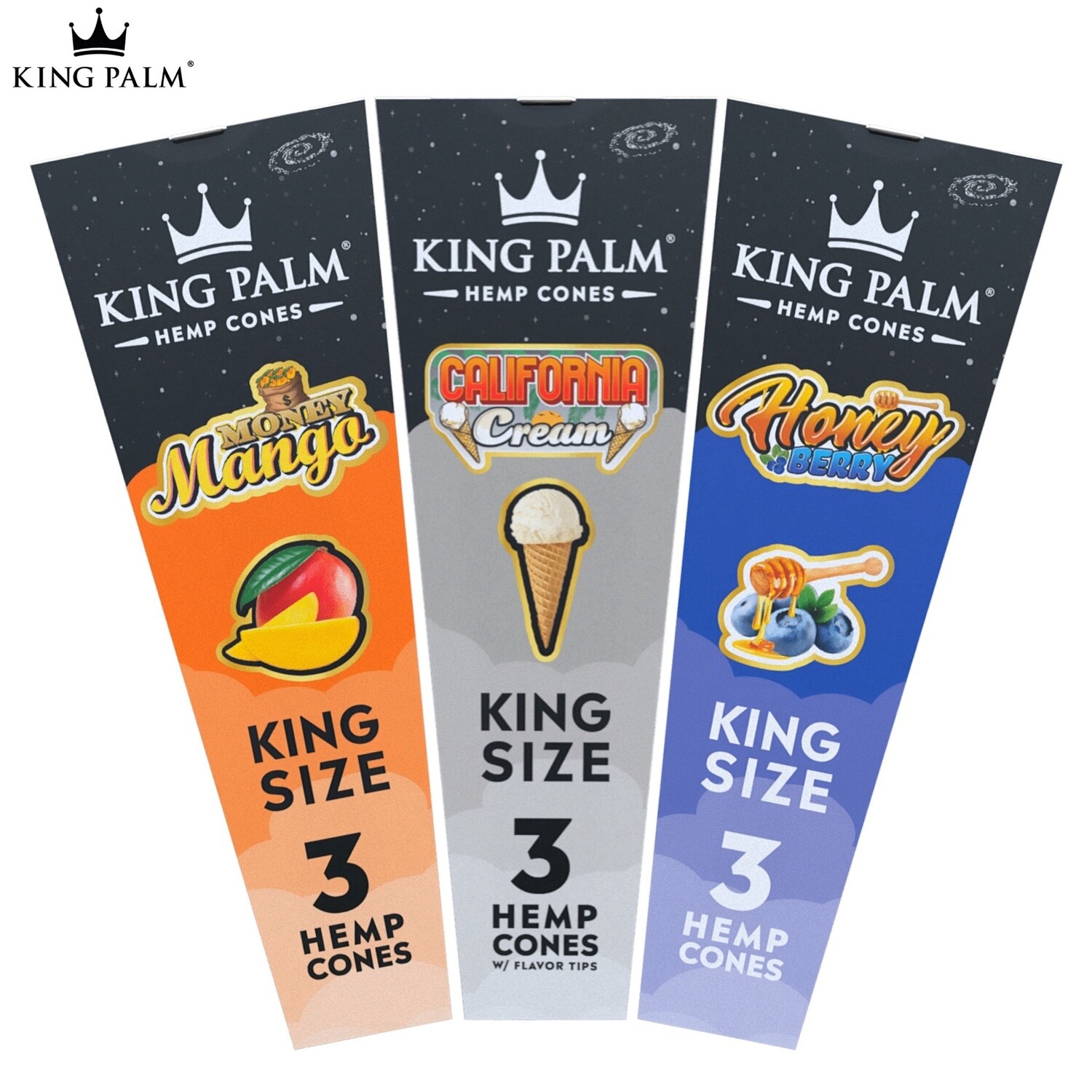 King Palm® Flavored Cones (King Size), Paper Size: King Size, Flavor: California Cream