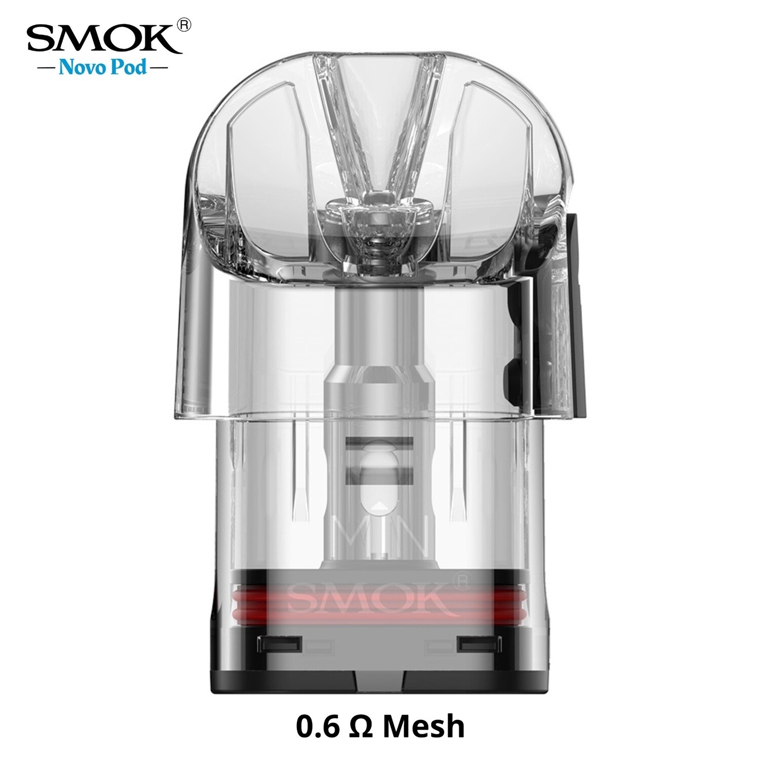 SMOK® Novo Pods (Side Fill), Pod Type: Mesh 0.6Ω  (3 pods) [Freebase]