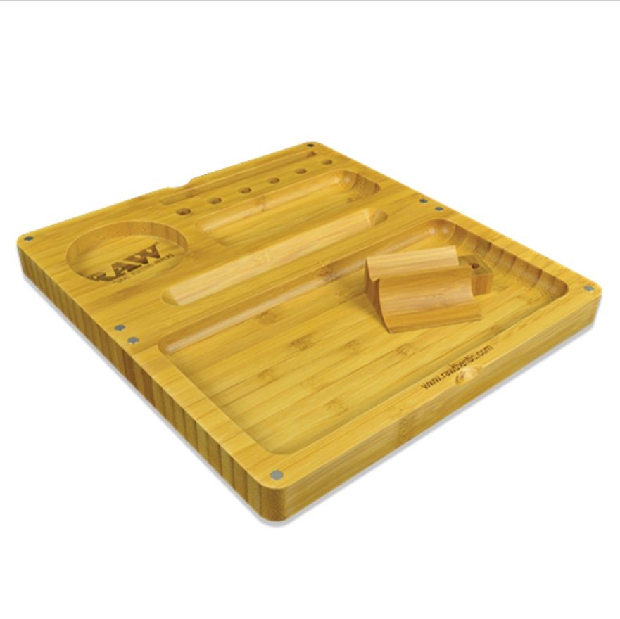 Raw® Backflip Rolling Tray, Design: Bamboo